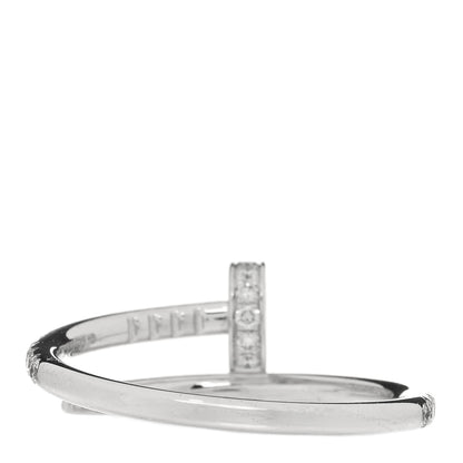 Cartier 18K White Gold Diamond Juste Un Clou Paved Ring 52 6 3 of 6