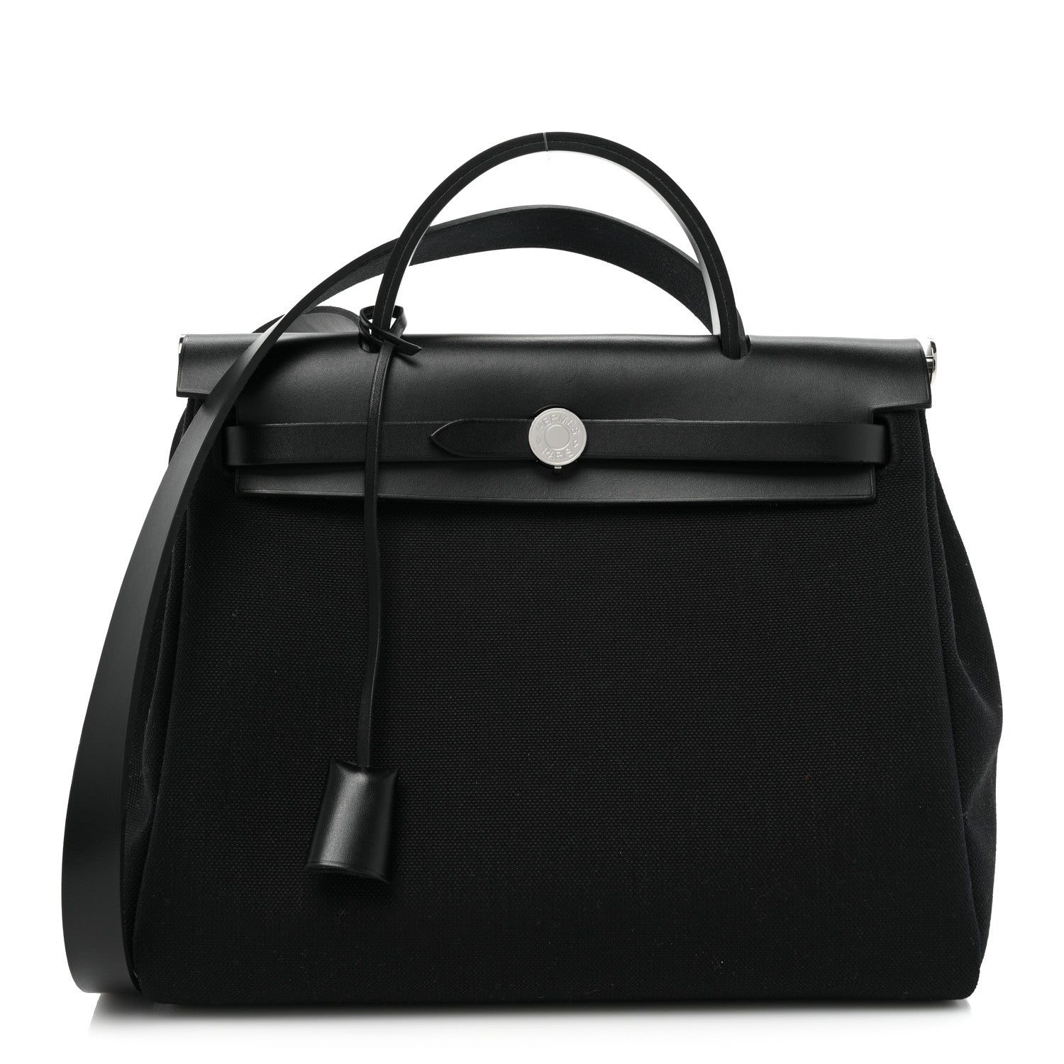 Hermes Military Toile Vache Hunter Herbag Zip PM 31 Black 1 of 11