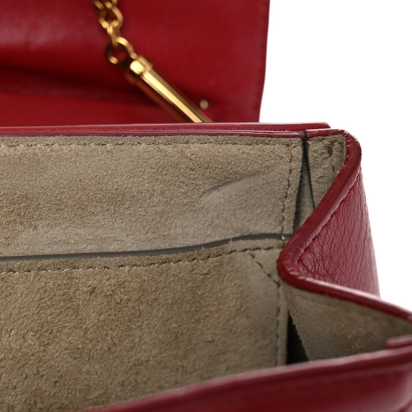 Calfskin Quilted Mini Drew Bijou Shoulder Bag Red
