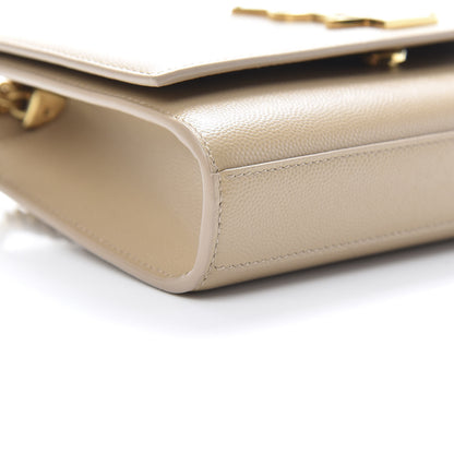 Saint Laurent Grain De Poudre Small Monogram Kate Satchel Nude Powder 9 of 13