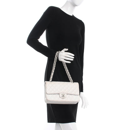 Chanel Caviar Quilted Medium Double Flap White 3 of 18