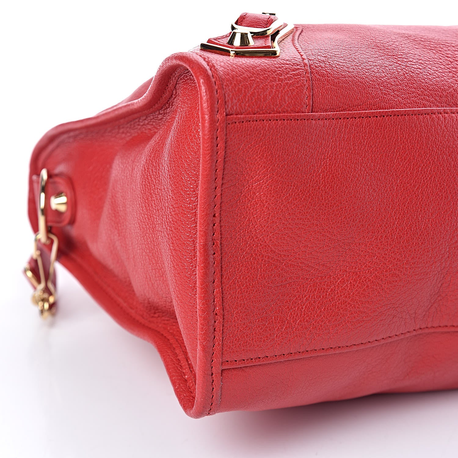Balenciaga Chevre Gold Metallic Edge Hardware City Rouge Grenade 6 of 12