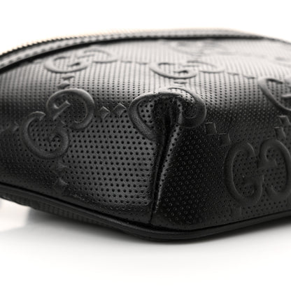 Gucci Calfskin GG Tennis Embossed Belt Bag Black 9 of 11