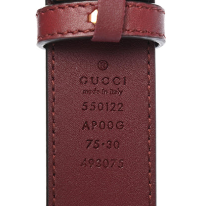 Gucci Calfskin Zumi 30mm Belt 75 30 Vintage Bordeaux 3 of 5