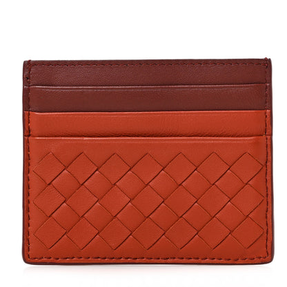 Bottega Veneta Nappa Intrecciato Card Holder Orange Red 1 of 6