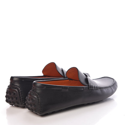 Hermes Calfskin Mens Oscar Loafers 42 Black 4 of 9