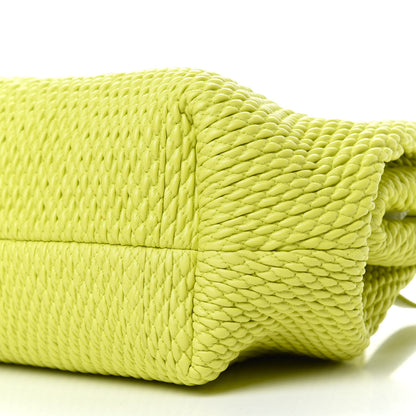 Bottega Veneta Lambskin Knit Large The Point Triangle Bag Seagrass 7 of 9