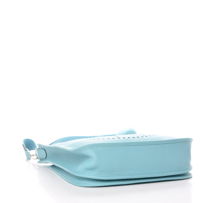 Hermes Taurillon Clemence Evelyne III PM Bleu Atoll 4 of 10