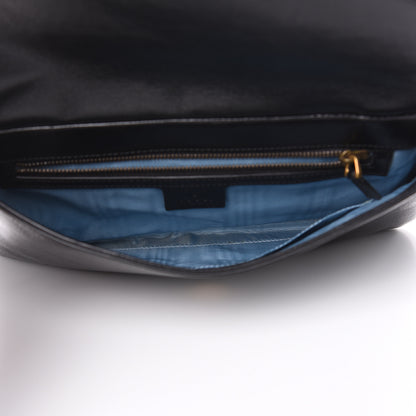 Gucci Calfskin Diagonal GG Medium Thiara Double Envelope Shoulder Bag Emerald Green Black 6 of 11