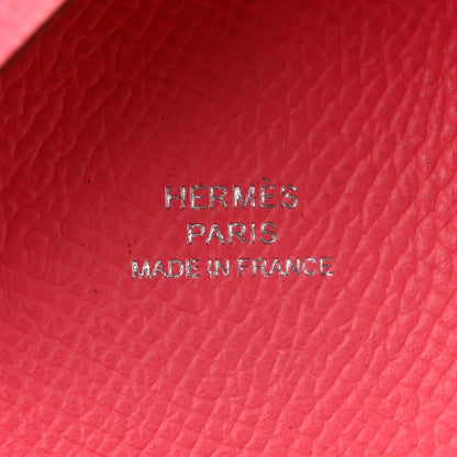 Hermes Epsom Calvi Duo Card Case Rose Azalee 7 of 12