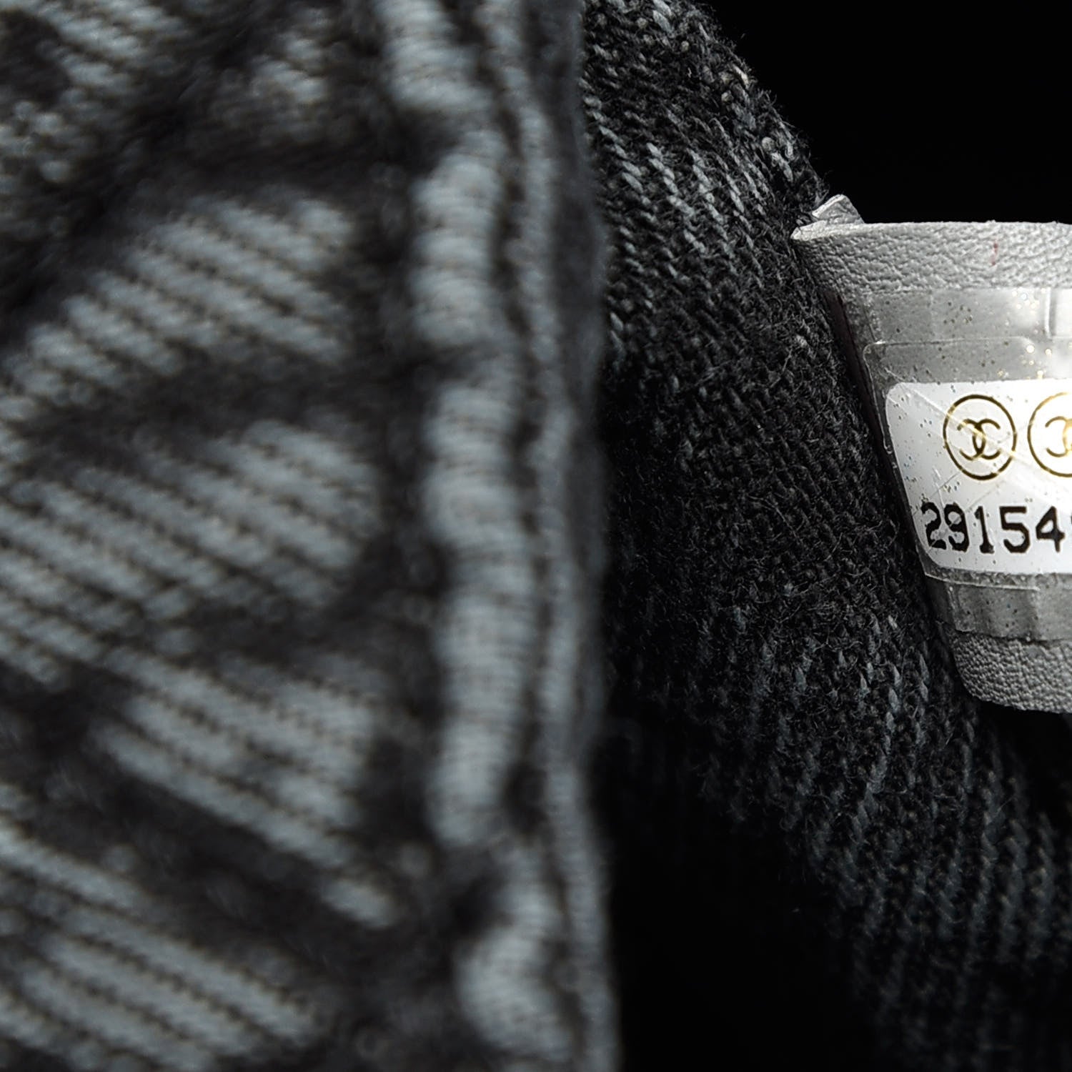 Chanel Denim Quilted Medium Denimpression XXL Flap Grey Black 10 of 11