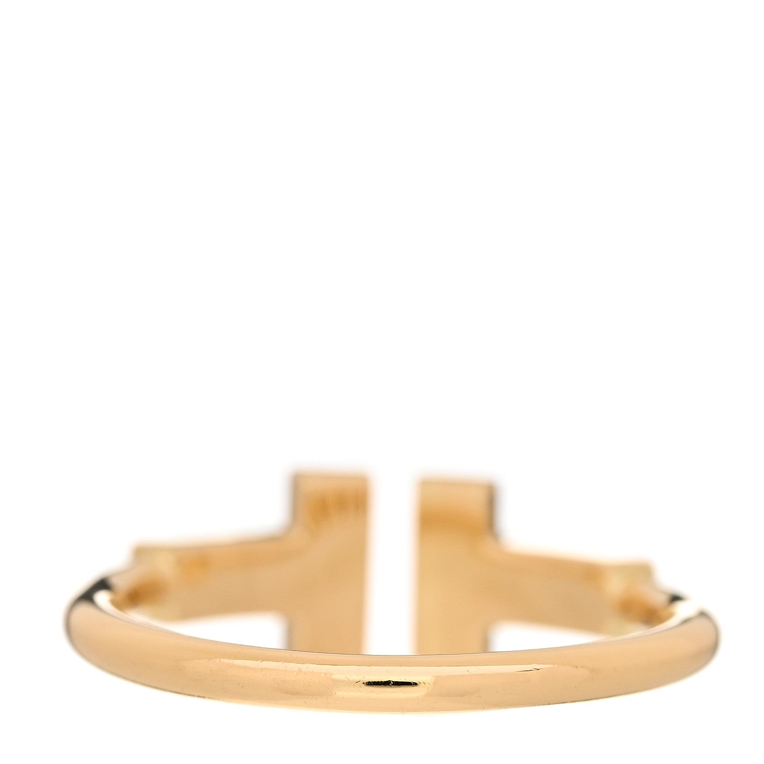 Tiffany 18K Yellow Gold Diamond T Wire Ring 47 4 3 of 6