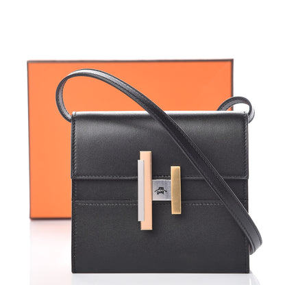 Hermes Villandry Calfskin Mini Cinhetic Wallet Black 10 of 10