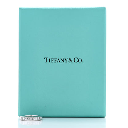 Tiffany Platinum Diamond Square Cut Half Circle Wedding Band Ring 48 4.5 6 of 6