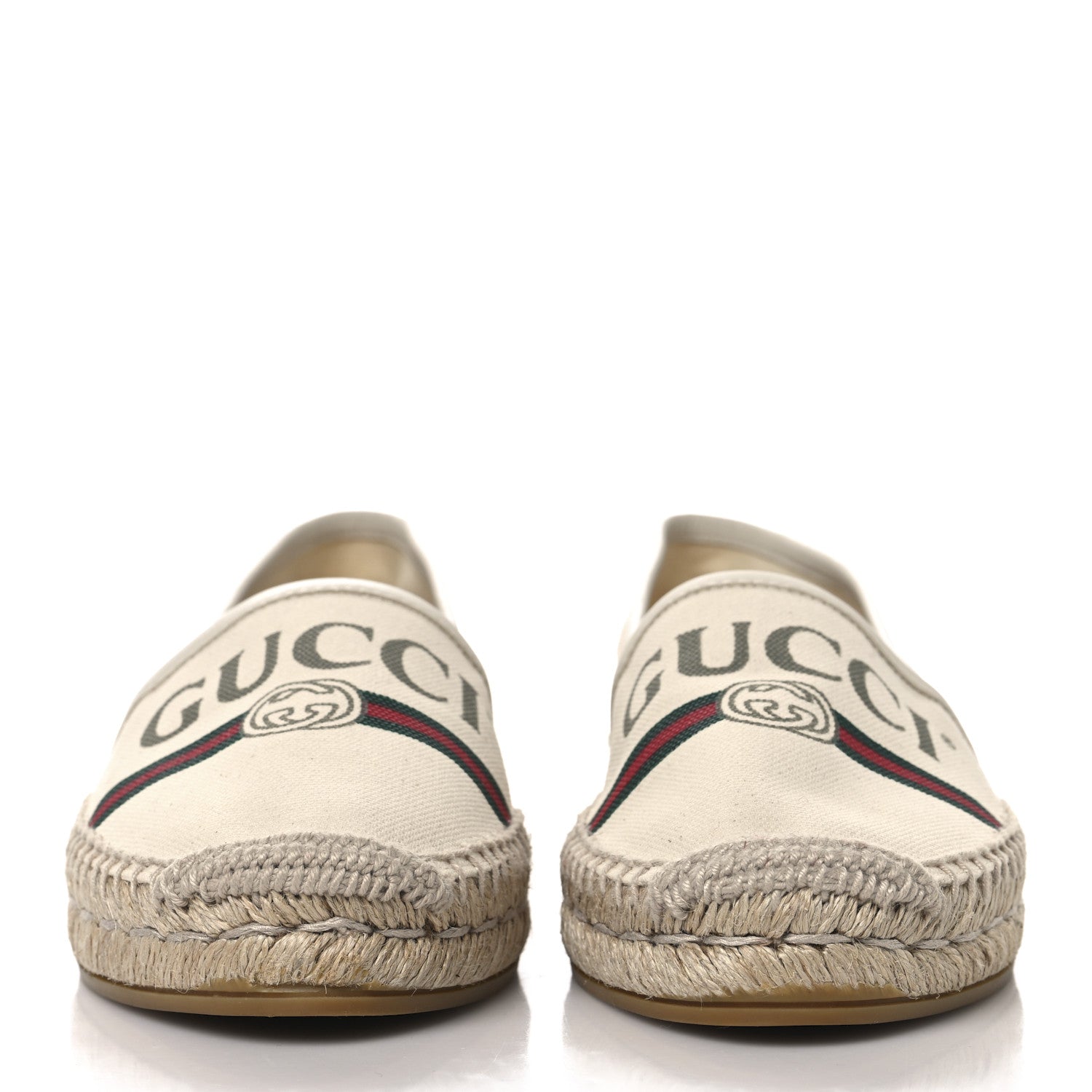 Gucci Canvas Logo Espadrilles 36 Greggio White 3 of 9
