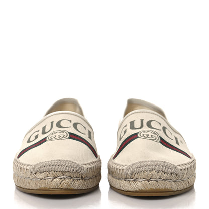 Gucci Canvas Logo Espadrilles 36 Greggio White 3 of 9