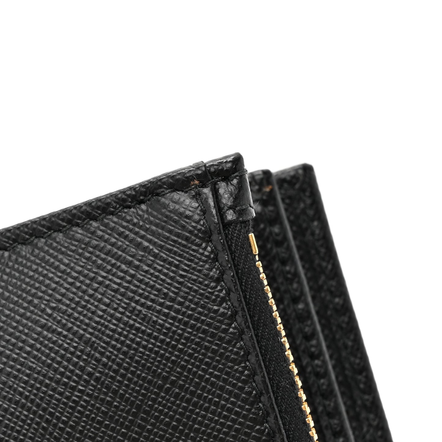 Saffiano Metal Tab Wallet Black