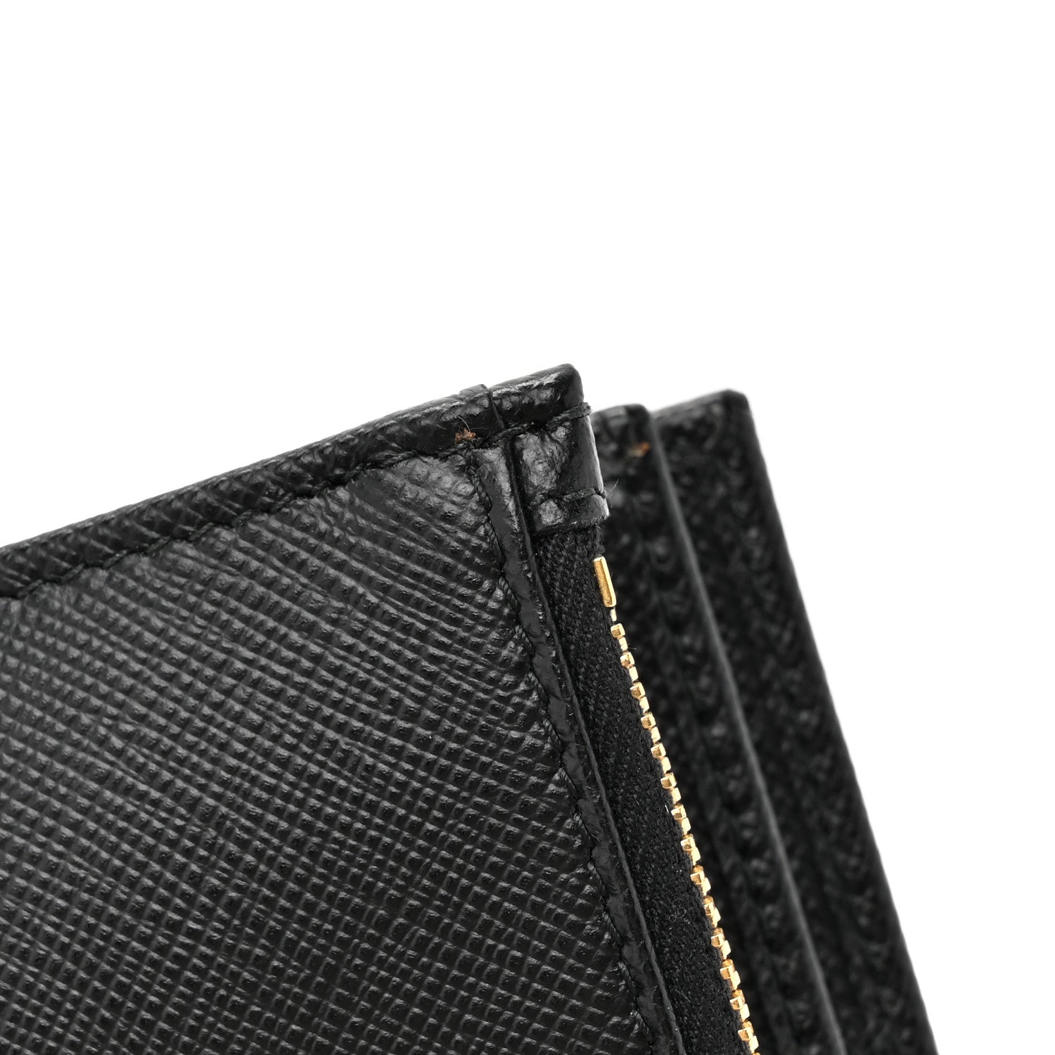 Prada Saffiano Metal Tab Wallet Black 9 of 13