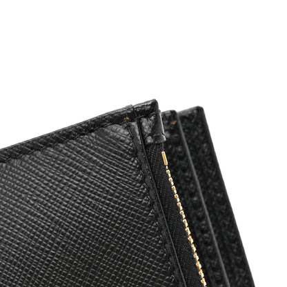 Prada Saffiano Metal Tab Wallet Black 9 of 13