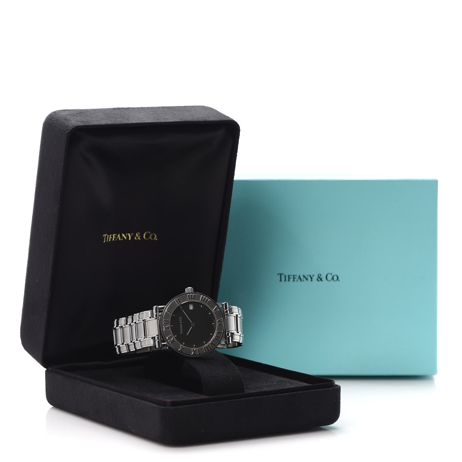 Tiffany Stainless Steel 33mm Atlas Quartz Watch Black 6 of 6