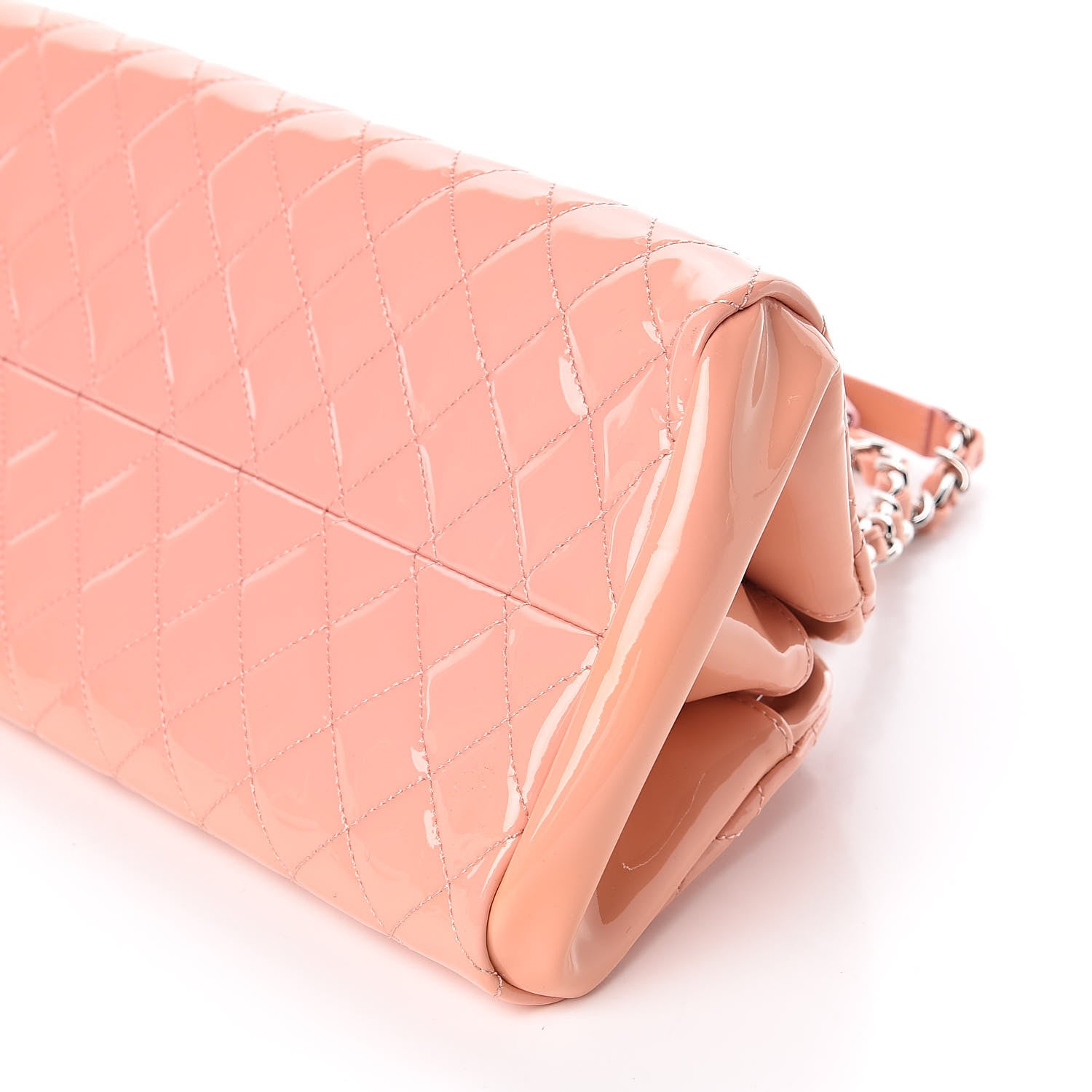 Chanel Patent Quilted Medium Just Mademoiselle Pink 9 of 10