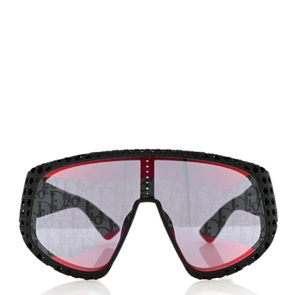 Christian Dior Acetate Nylon Cannage Oblique Mask Dior3D M1U Sunglasses Black Smoke 2 of 7