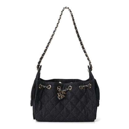 Chanel Denim Quilted Mini Chanel 25 Handbag Dark Blue 1 of 11
