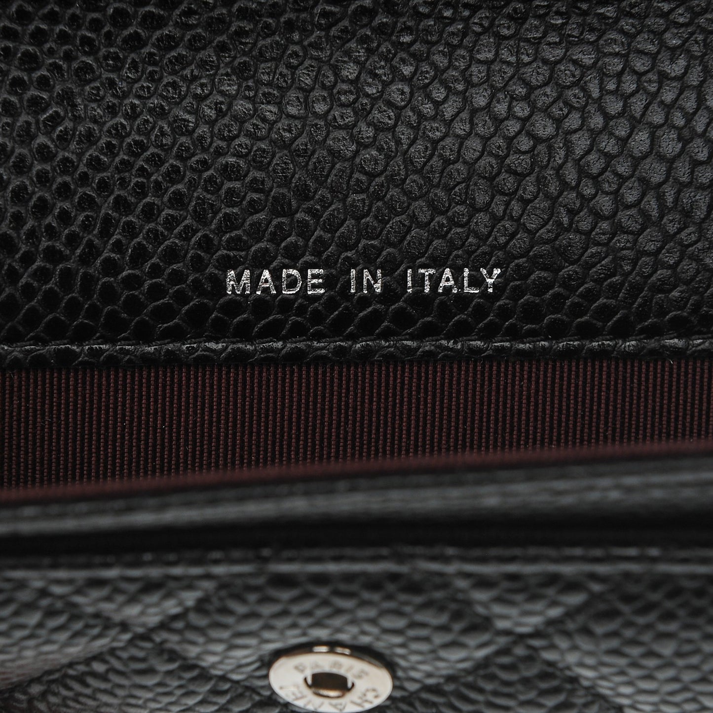 Caviar Quilted Flap Card Holder Black