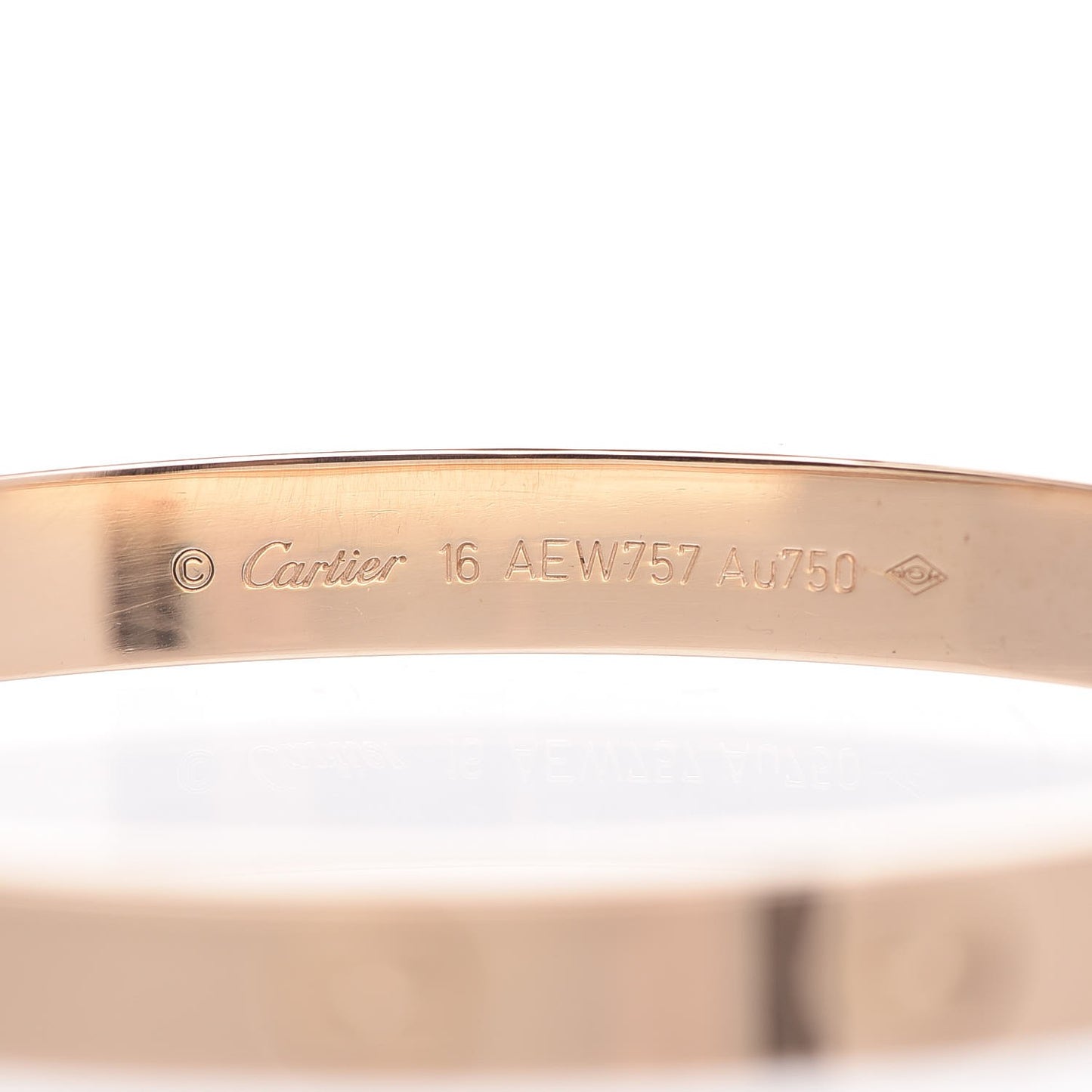 18K Yellow Gold LOVE Bracelet 16
