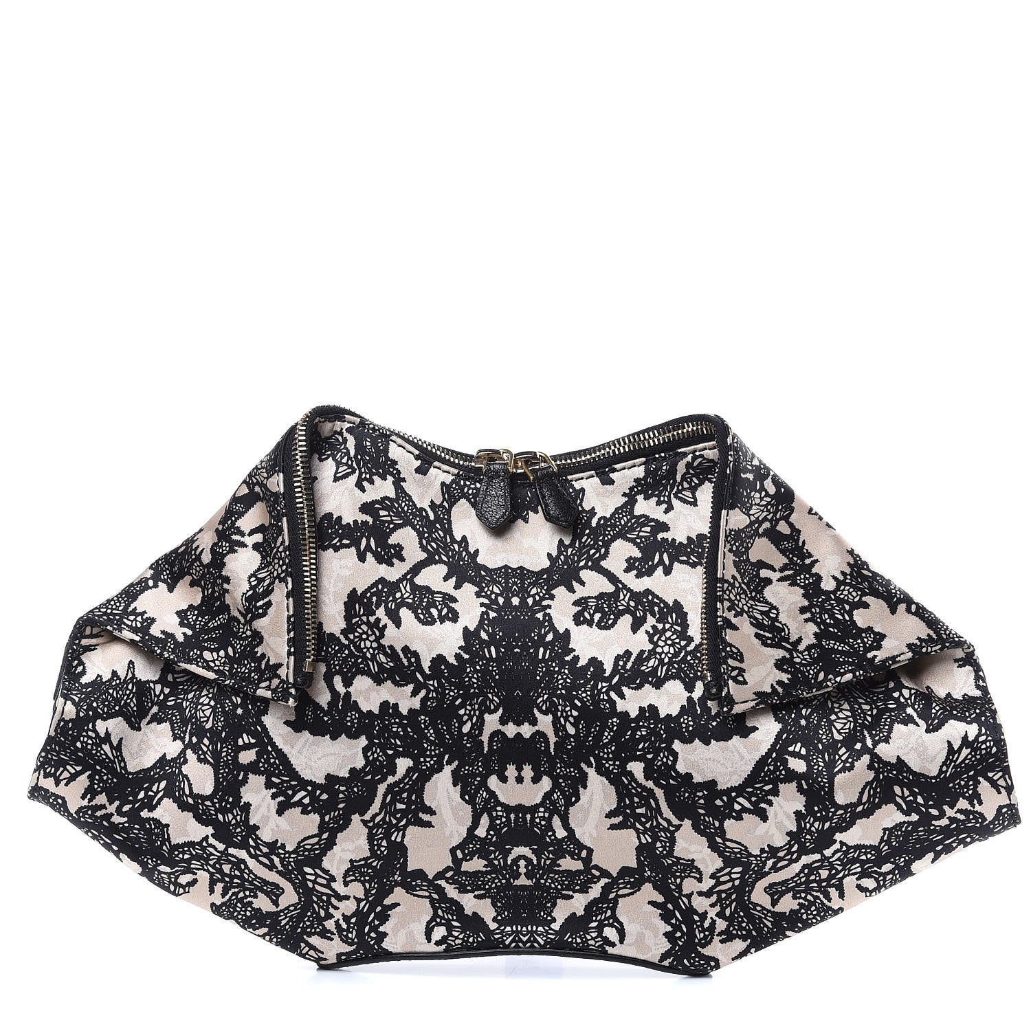 Alexander McQueen Silk De Manta Lace Print Clutch 1 of 11