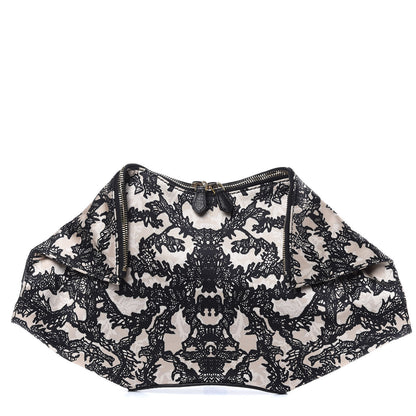 Alexander McQueen Silk De Manta Lace Print Clutch 1 of 11