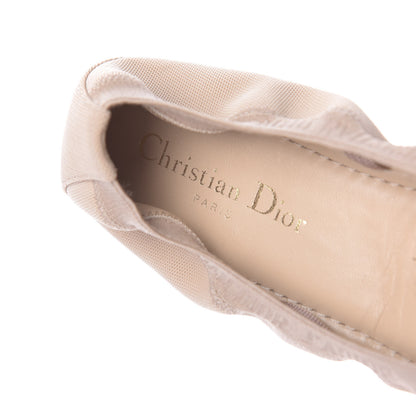 Christian Dior Micro Resille Academy Ballerina Flats 37.5 Nude 9 of 11