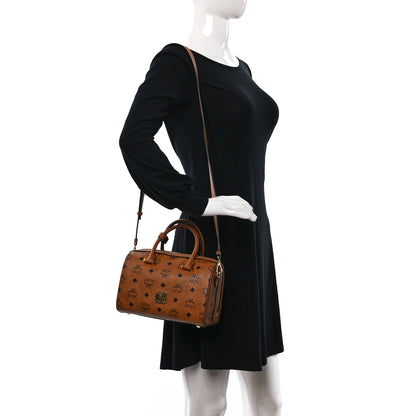 MCM Visetos Small Essential Boston Bag Cognac 2 of 8