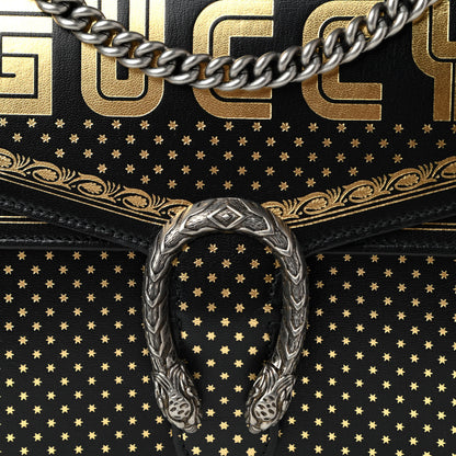 Gucci X SEGA Calfskin GUCCY Stars Medium Dionysus Shoulder Bag Black Gold 8 of 10