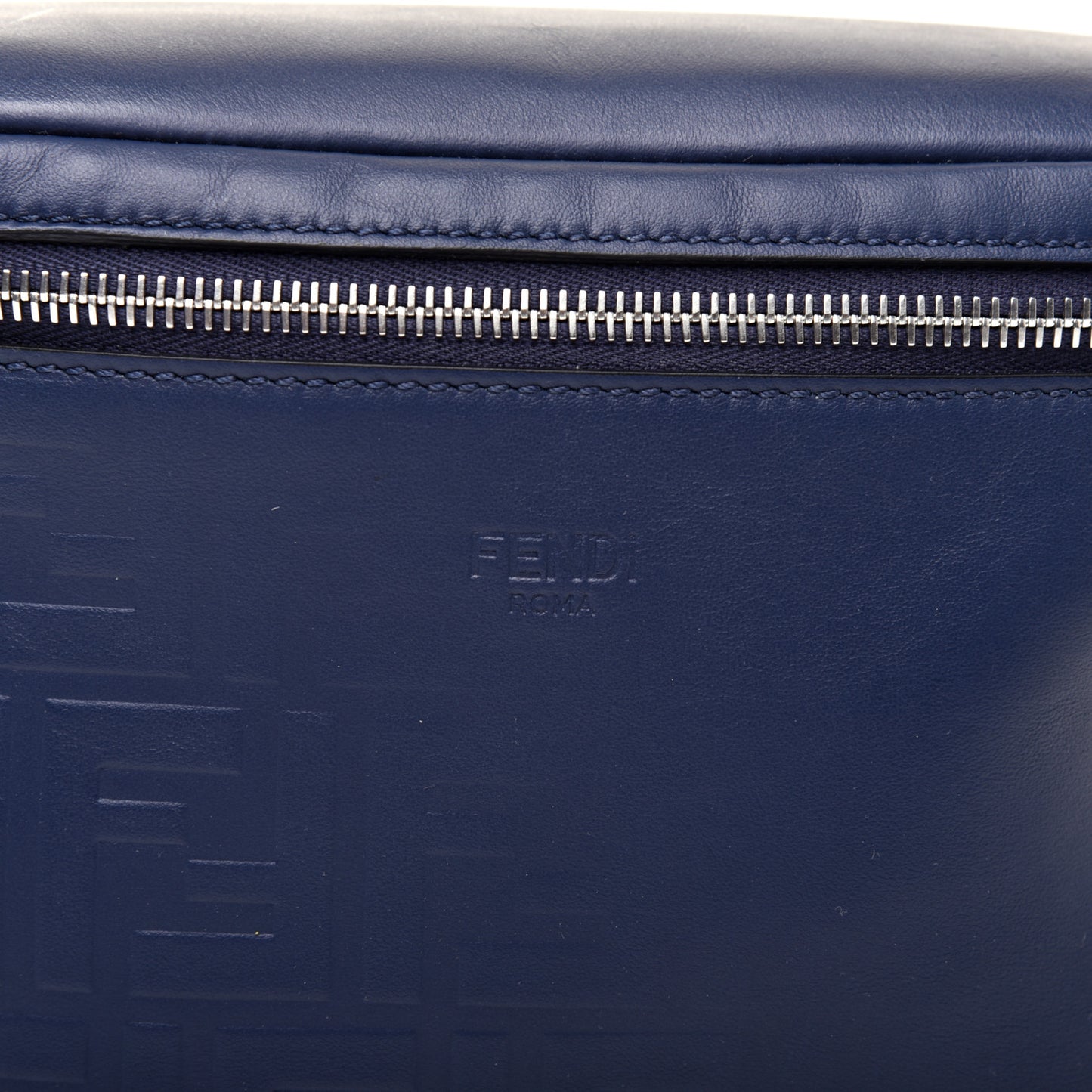 Vitello Grace FF Gradient Embossed Belt Bag Blueberry