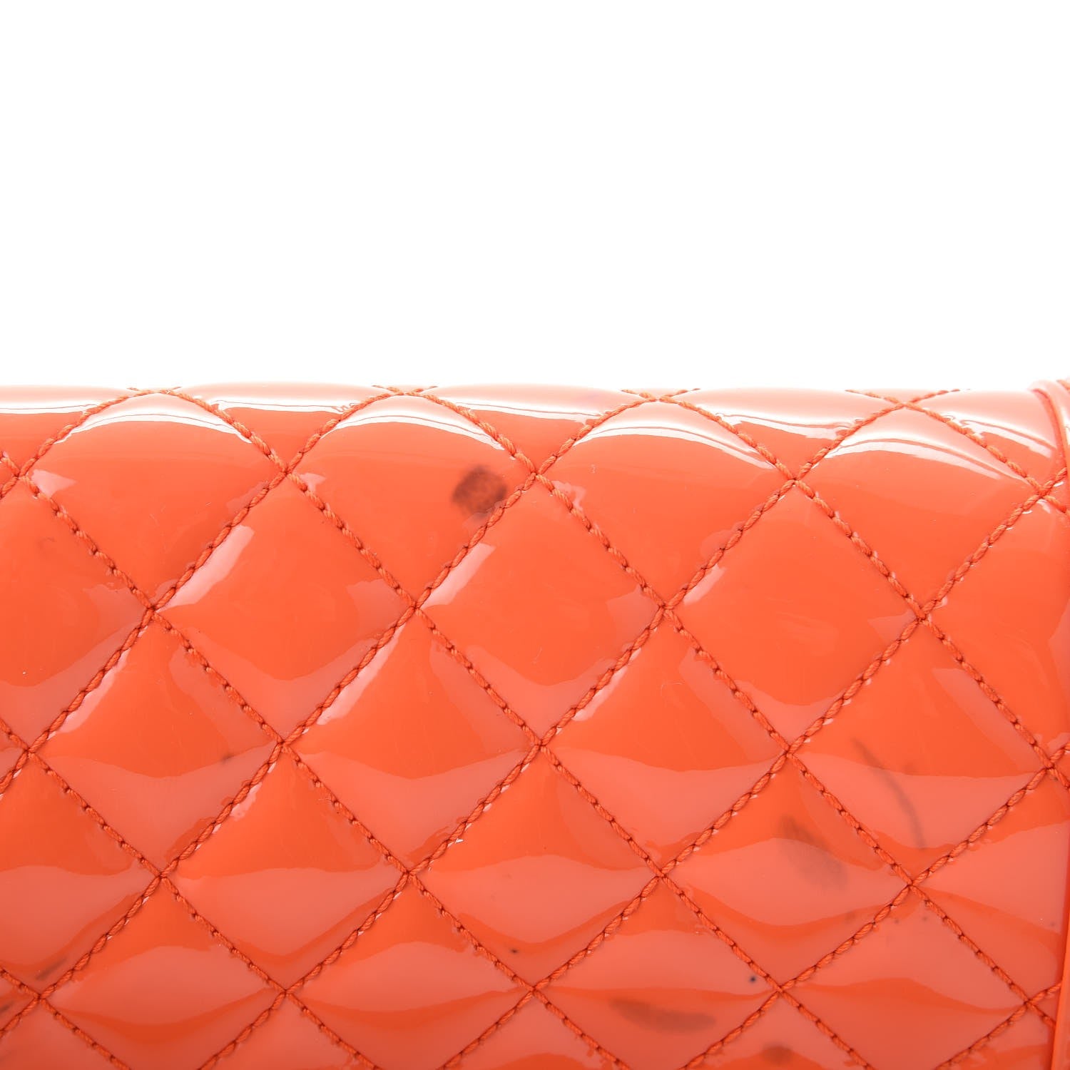 Chanel Patent Quilted Medium Plexiglass Boy Flap Orange 14 of 16