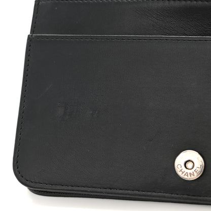 Chanel Caviar Chevron Quilted Boy Wallet On Chain WOC Black 9 of 12