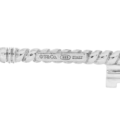 Tiffany Sterling Silver Twist Oval Key Pendant 4 of 5