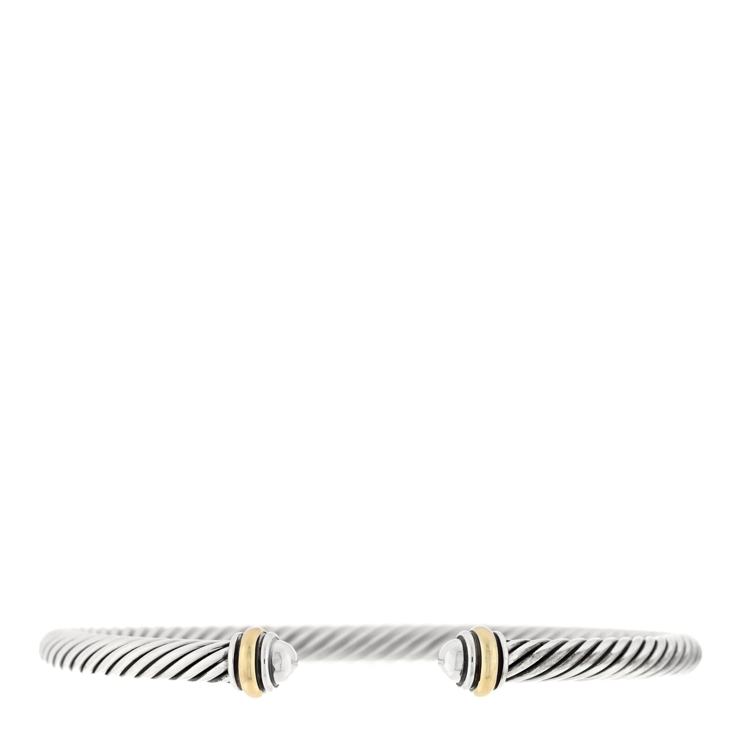 Sterling Silver 18K Yellow Gold 4mm Cable Classics Bracelet