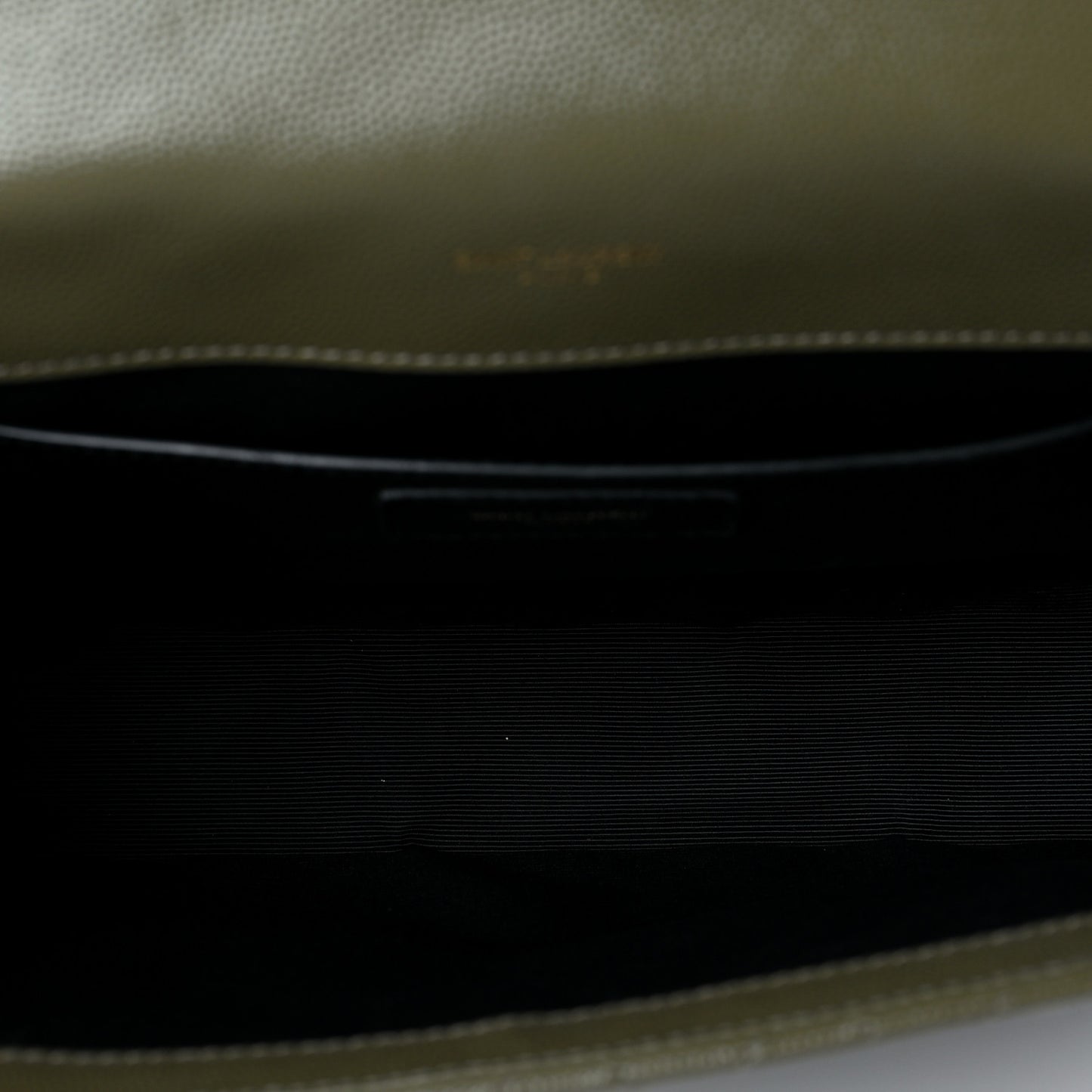 Grain De Poudre Textured Mixed Matelasse Triquilt Medium Monogram Satchel Army Green