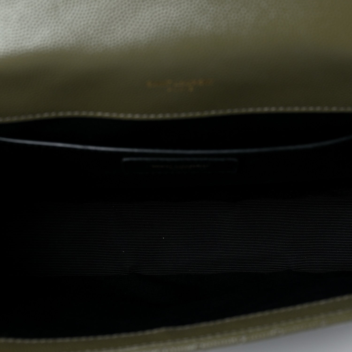 Saint Laurent Grain De Poudre Textured Mixed Matelasse Triquilt Medium Monogram Satchel Army Green 4 of 7