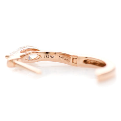 Anita Ko 18K Rose Gold Diamond Marquise Huggie Earring 4 of 5