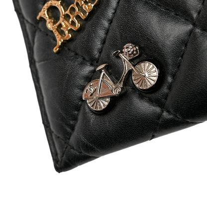 Chanel Aged Calfskin Quilted Lucky Charms Reissue Card Holder Black 11 of 12