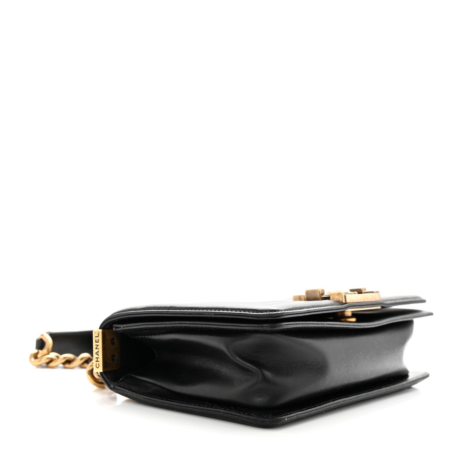 Chanel Glazed Calfskin Small Boy Flap Black 4 of 11