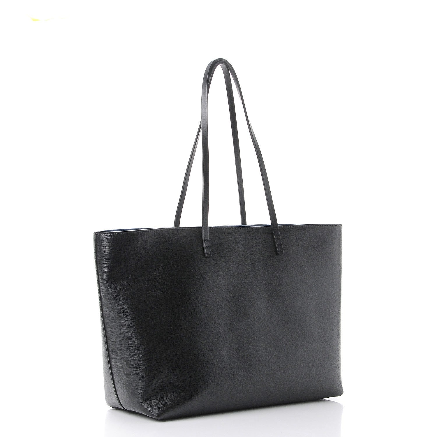 Fendi Vitello Elite Cuoio Monster Buggies Medium Roll Tote Black Multicolor Blue Cobalto 3 of 7
