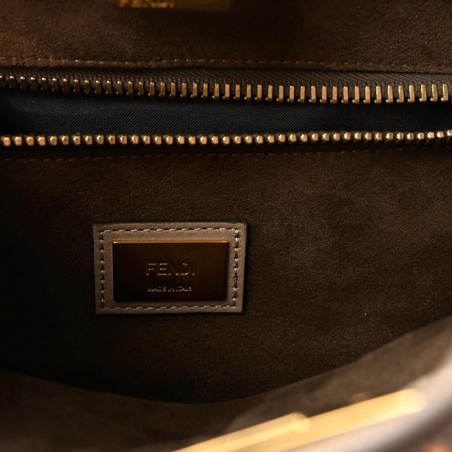 Fendi Vitello Seta Plexiglass Tortoise Medium Peekaboo Iconic Satchel Tortora 6 of 9