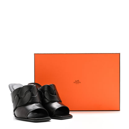 Hermes Nappa Hanna 95 Sandal 36.5 Black 9 of 9