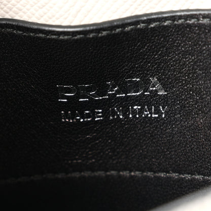 Prada Saffiano Cuir Medium Double Handle Tote Talco Black 6 of 11
