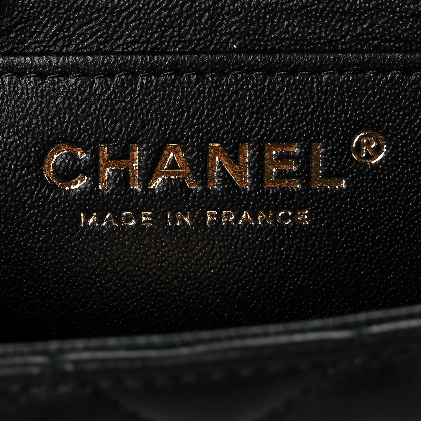 Lambskin Quilted Mini Rectangular Flap Black