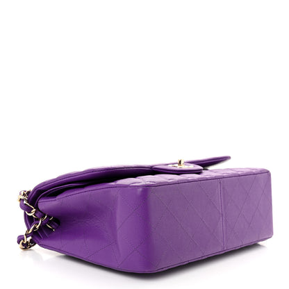 Chanel Caviar Quilted Jumbo Double Flap Purple 4 of 11
